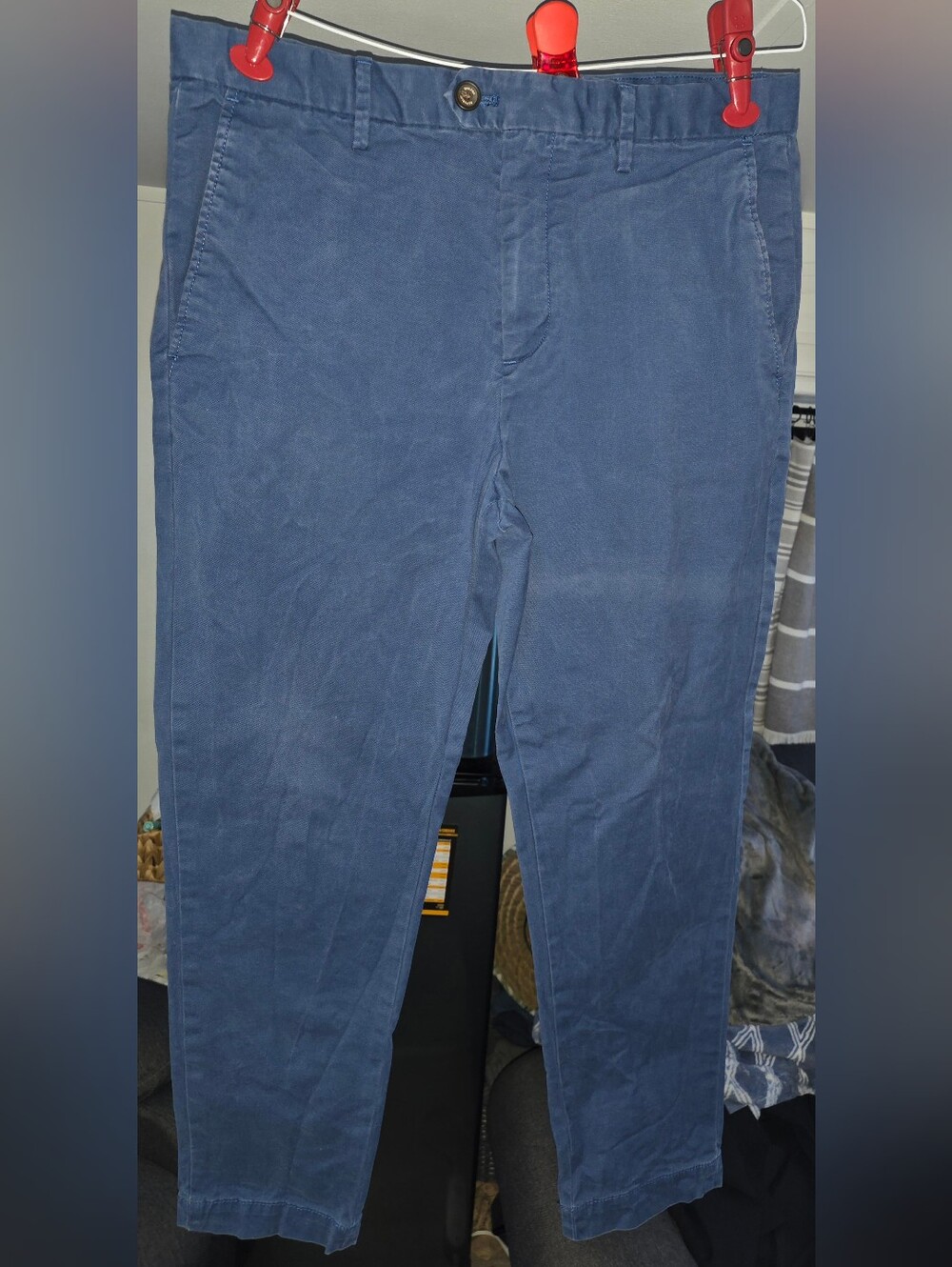 Mens Banana Republic Slim Tapered Fit Chinos Pants Size 32x30 Blue